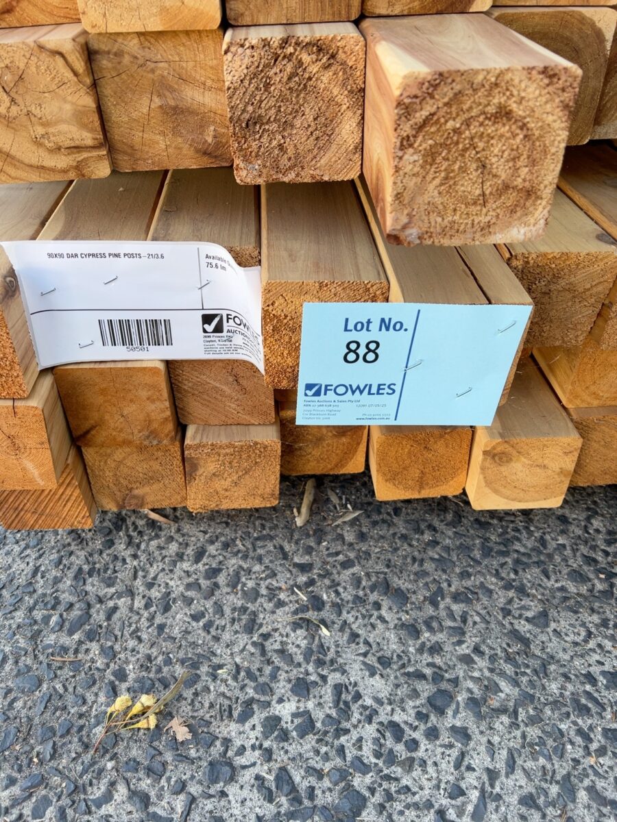 90X90 DAR CYPRESS PINE POSTS-21/3.6