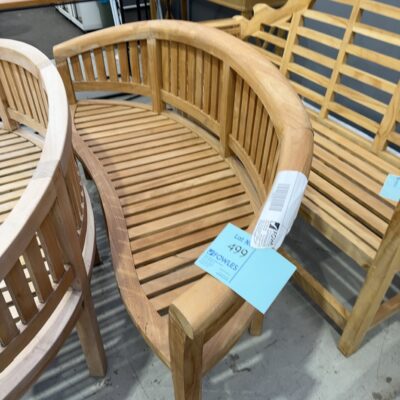 EX DISPLAY SOLD AS IS PLANTATION TEAK GARDEN SEAT, RRP$1190