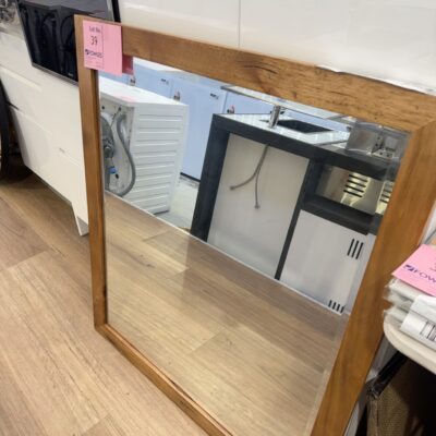 EX DISPLAY MANHATTAN ALPINE OAK TIMBER FRAMED MIRROR, SOLD AS IS