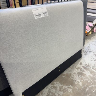 EX DISPLAY OATMEAL UPHOLSTERED BEDHEAD ONLY, SOLD AS IS