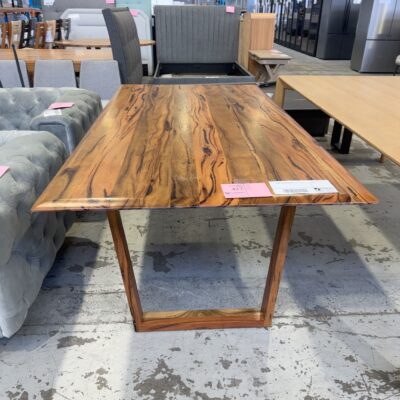 EX DISPLAY JINDALEE MARRI TIMBER DINING TABLE, 2000MM SOLD AS IS