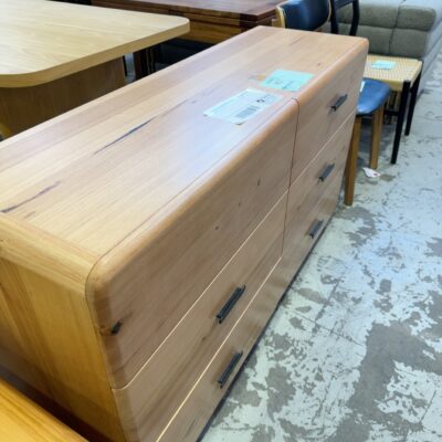 EX DISPLAY SANTORINI MESSMATE CURVED DRESSER, SOLD AS IS