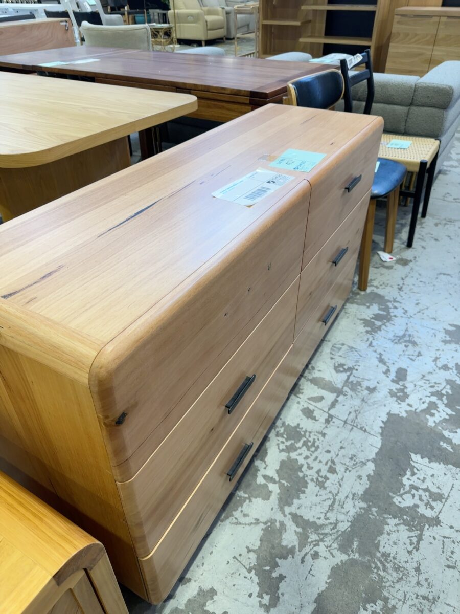 EX DISPLAY SANTORINI MESSMATE CURVED DRESSER, SOLD AS IS
