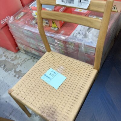 SAMPLE CHAIR - LORNA NATURAL ROPE DINING CHAIR, NATURAL OAK, SOLD AS IS