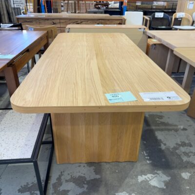 EX DISPLAY BOND 2100MM AMERICAN OAK DINING TABLE SOLD AS IS