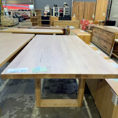 EX DISPLAY HAMILTON MESSMATE 2400MM DINING TABLE, SOLD AS IS