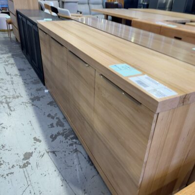 EX DISPLAY ATLAS MESSMATE BUFFETT 2000MM WITH DRAWERS AND DOORS, DISCREET HANDLES RRP99 SOLD AS IS
