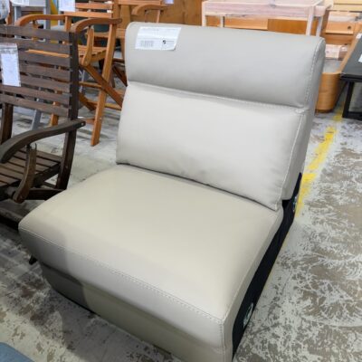 NEW ROMA PEWTER LEATHER - SECTION OF COUCH ONLY, SOLD AS IS (ROMA ARM)