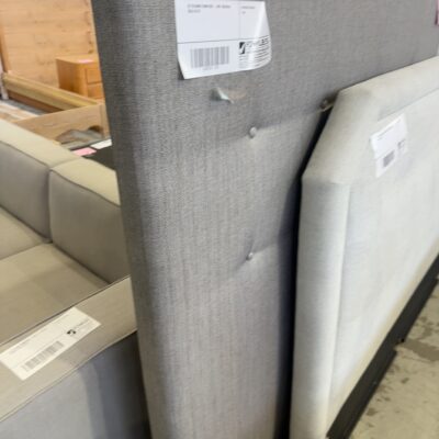 EX STAGING FURNITURE - GREY BEDHEAD, SOLD AS IS