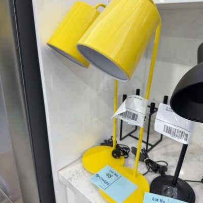 EX STAGING FURNITURE - YELLOW DESK LAMP, SOLD AS IS