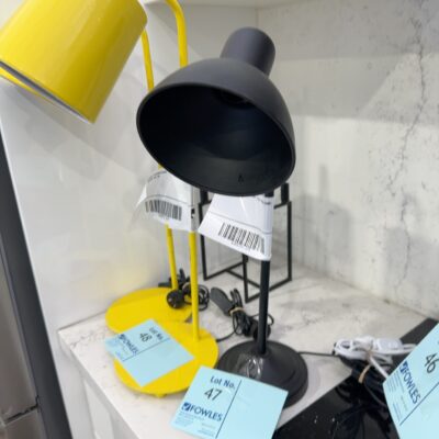 EX STAGING FURNITURE - BLACK DESK LAMP, SOLD AS IS
