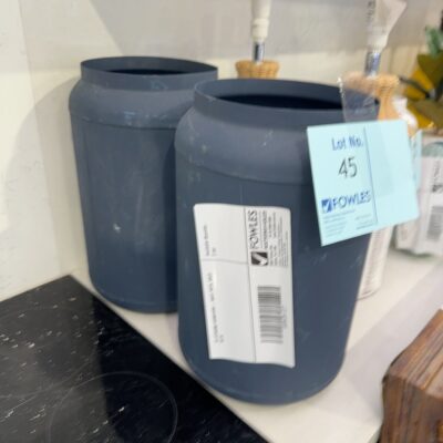EX STAGING FURNITURE - NAVY POTS, SOLD AS IS