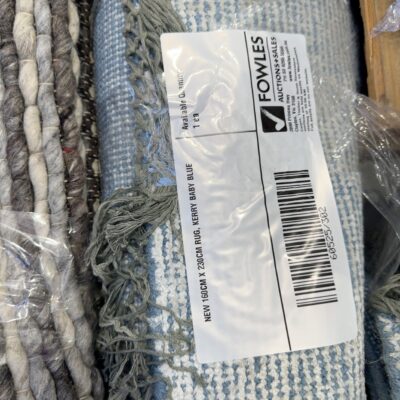 NEW 160CM X 230CM RUG, KERRY BABY BLUE
