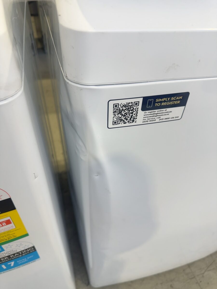 WESTINGHOUSE WWT8084J7WA 8KG TOP LOAD WASHING MACHINE, FAST WASH PROGRAMS, 6 MONTH WARRANTY
