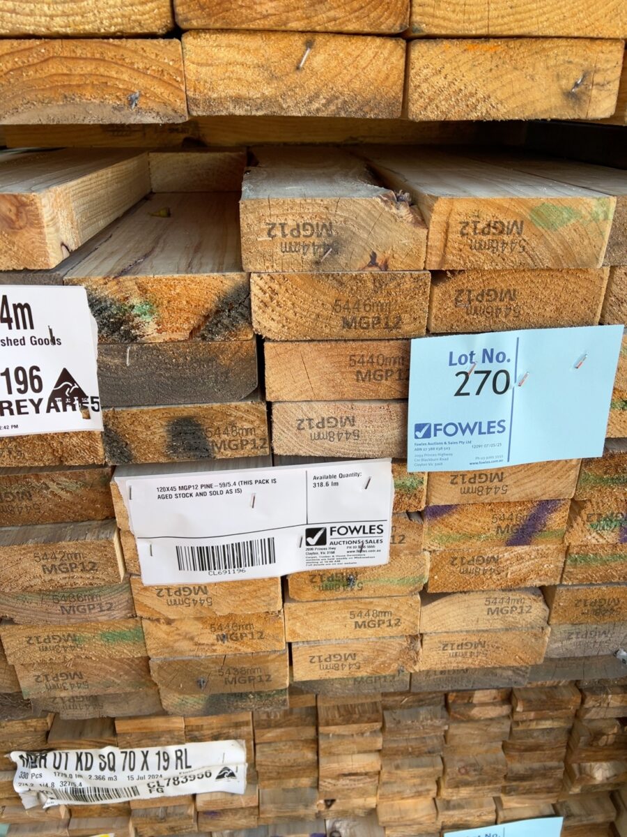 120X45 MGP12 PINE-59/5.4 (THIS PACK IS AGED STOCK AND SOLD AS IS)