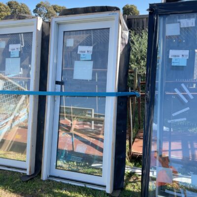 2120X930 ALUMINIUM GLASS DOOR IN FRAME