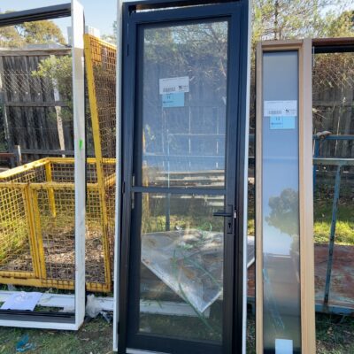 2340X870 ALUMINIUM GLASS DOORI N FRAME WITH FLYSCREEN