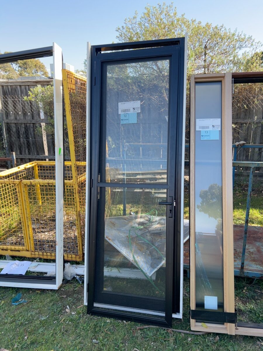 2340X870 ALUMINIUM GLASS DOORI N FRAME WITH FLYSCREEN