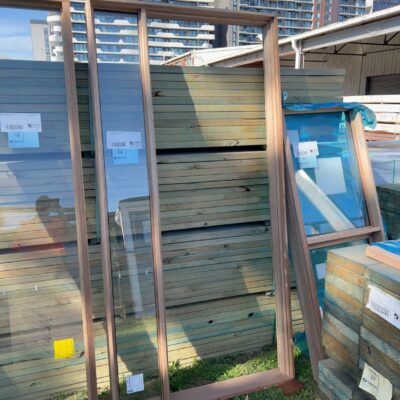 2420X1180 TIMBER ENTRY FRAME WITH GLAZED SIDELITE