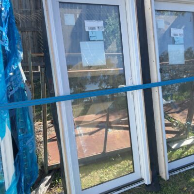 2120X930 ALUMINIUM GLASS DOOR IN FRAME