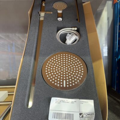 NEW PHOENIX NX QUIL BRUSHED NICKEL TWIN SHOWER RAIL, RRP14 WITH 12 MONTH WARRANTY
