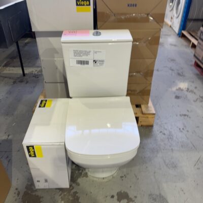 NEW DURAVIT DURASTYLE D4050700-P BACK TO THE WALL TOILET SUITE, WITH GERBERIT INTERNAL MECHANISMS, CISTERN VAVLE, S TRAP CONNECTION - 5 PIECES ON PICK UP - PAN, SEAT, CISTERN, VALVE & S TRAP CONNECTION RRP29