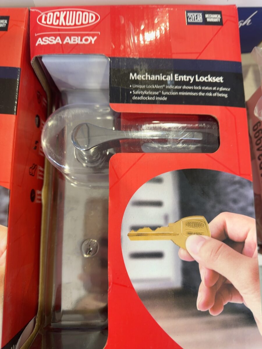 NEW LOCKWOOD MECHANICAL ENTRANCE LOCKSET, SOLD AS IS NO WARRANTY
