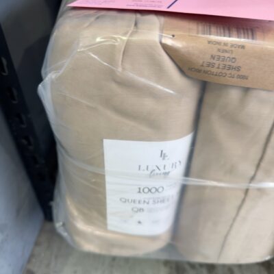 NEW QUEEN SIZE 1000TC SHEET SET - COTTON/POLYESTER, LINEN