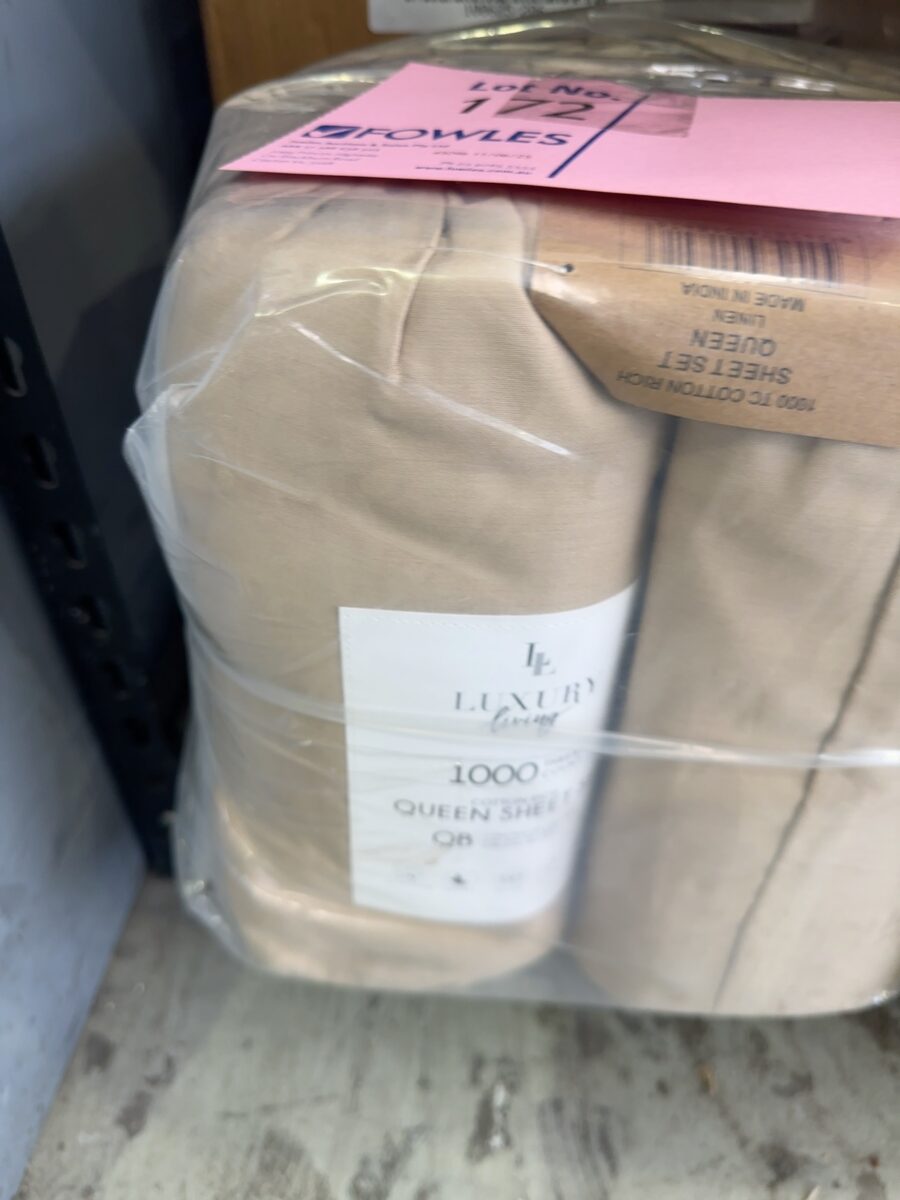 NEW QUEEN SIZE 1000TC SHEET SET - COTTON/POLYESTER, LINEN