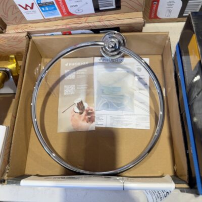 NEW PHOENIX CROMFORD HAND TOWEL RING SOLD AS IS NO WARRANTY