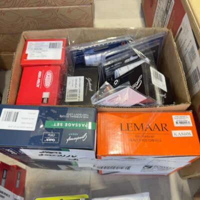 LOT OF ASSORTED DOOR HARDWARE, SOLD AS IS