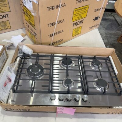 NEW HAIER 900MM GAS COOKTOP, HCG905WFCX3, SOLD AS IS NO WARRANTY
