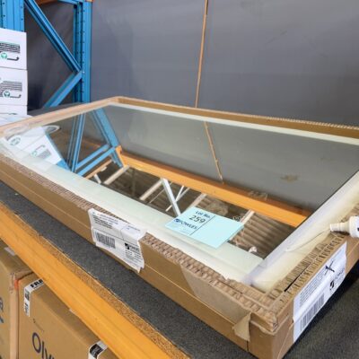 NEW 1500MM M150DM LED MIRROR WITH ADJUSTABLE LIGHT COLOUR, DEFOGGER AND MAGNIFYING MIRROR RRP69 **NOTE, MIRROR HAS SLIGHT COSMETIC DEFECT, FOGGY/CLOUDY MAGNIFYING GLASS**