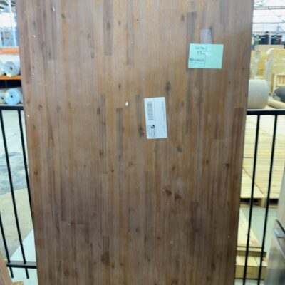 BRUSHED WALNUT DINING TABLE, NO SCREWS FOR LEGS SOLD AS IS