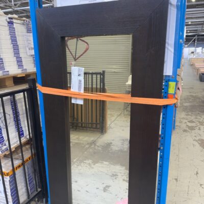 SECOND HAND - LARGE TIMBER FRAMED MIRROR, SOLD AS IS