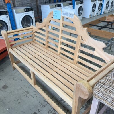 NEW GRAND CAYMAN PLANTATION TEAK GARDEN SEAT RRP90