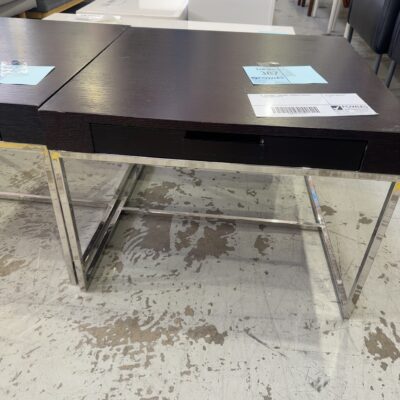 EX STAGING - WALNUT LAMINATE BEDSIDE TABLE, SOLD AS IS