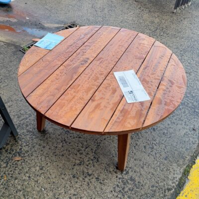 EX STAGING -NATURAL TIMBER COFFEE TABLE, SOLD AS IS