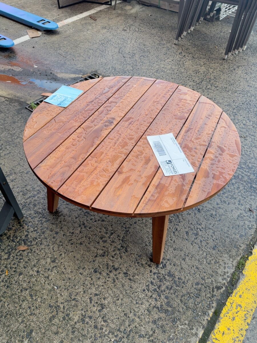 EX STAGING -NATURAL TIMBER COFFEE TABLE, SOLD AS IS