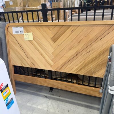 EX DISPLAY EVA HERRINGBONE QUEEN HEADBOARD ONLY SOLD AS IS