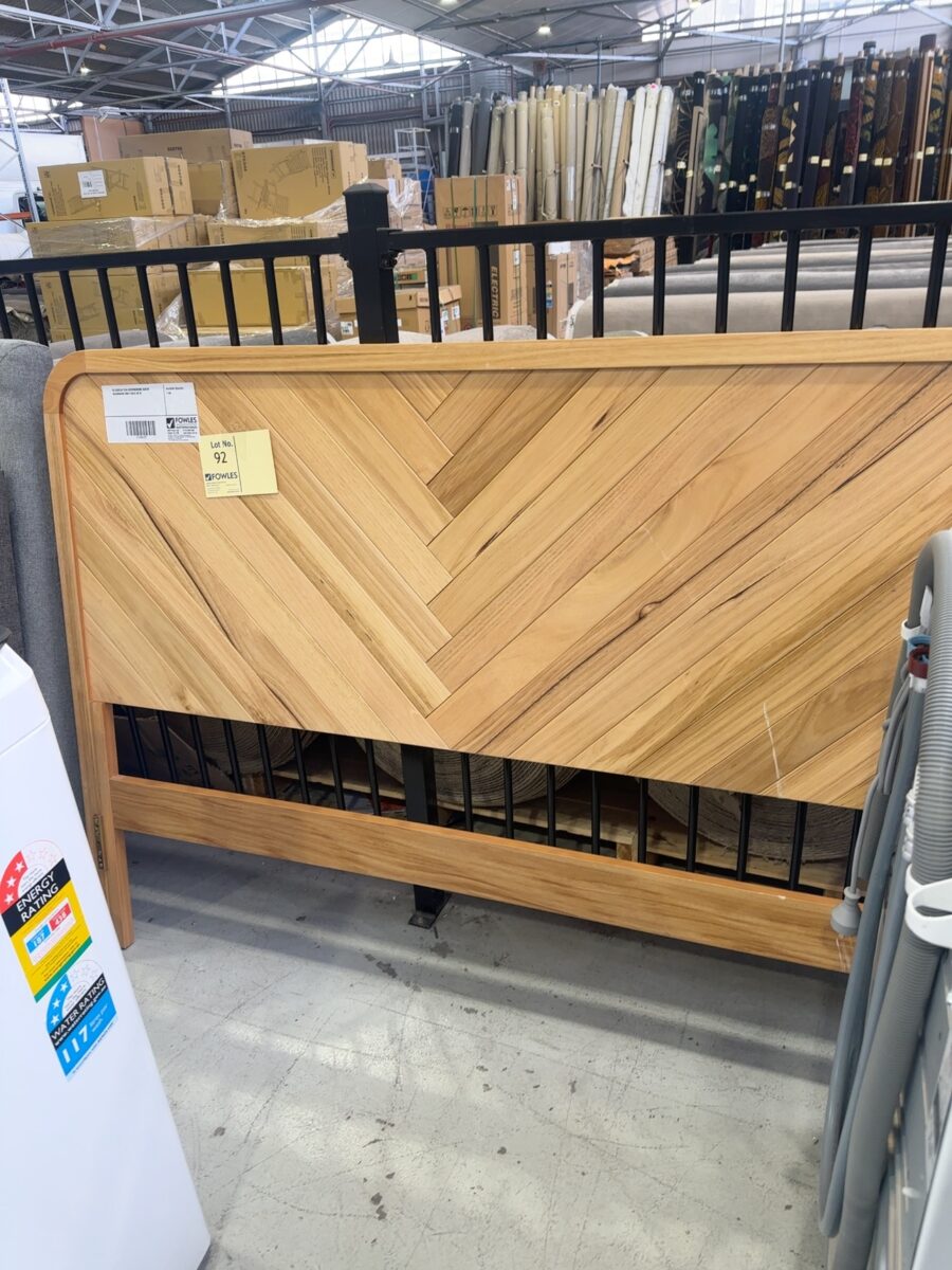 EX DISPLAY EVA HERRINGBONE QUEEN HEADBOARD ONLY SOLD AS IS