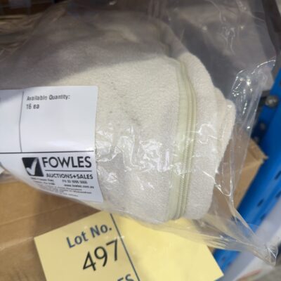 NEW SOFT OTTOMAN, 60CM X 35CM, WHITE (BEANS NOT INCLUDED)