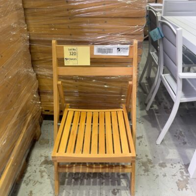 EX HIRE TIMBER FOLDING EVENT CHAIR, SOLD AS IS