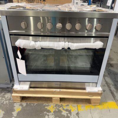 NEW TECHNIKA BELISSIMO B9GEFTSS-5 900MM FREESTANDING DUAL FUEL OVEN, SOLD AS IS NO WARRANTY