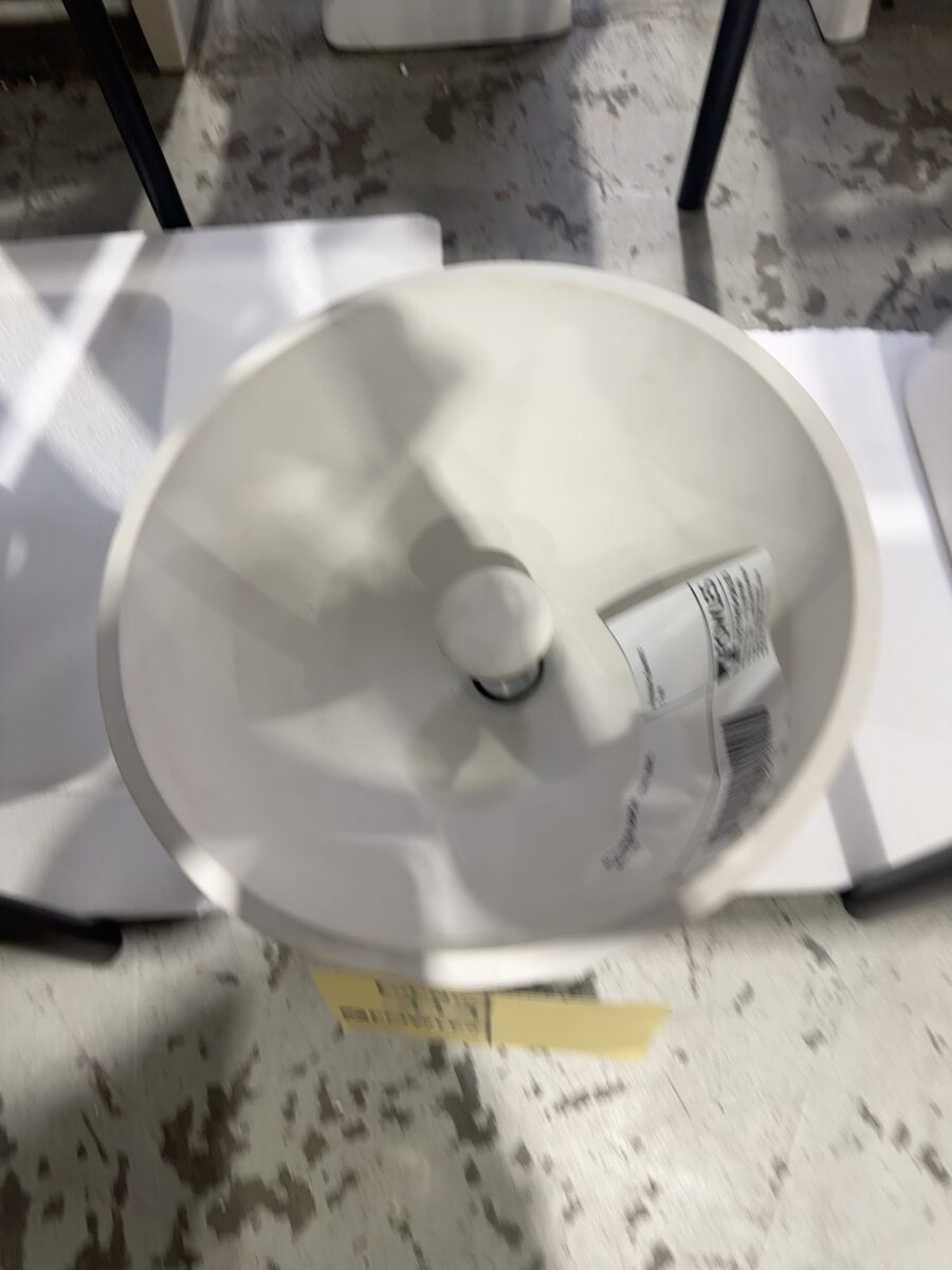 EX SHOWROOM DISPLAY -VANITY BOWL, SOLD AS IS