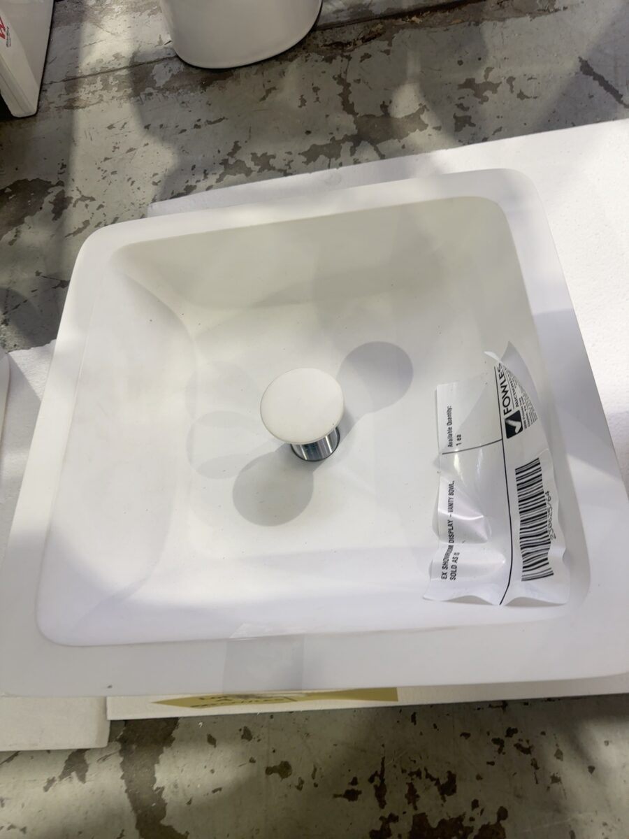 EX SHOWROOM DISPLAY -VANITY BOWL, SOLD AS IS