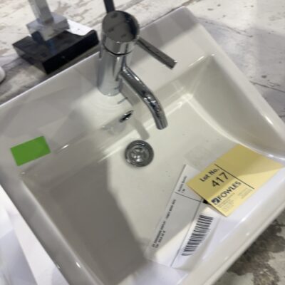 EX SHOWROOM DISPLAY -VANITY BOWL WITH TAP, SOLD AS IS