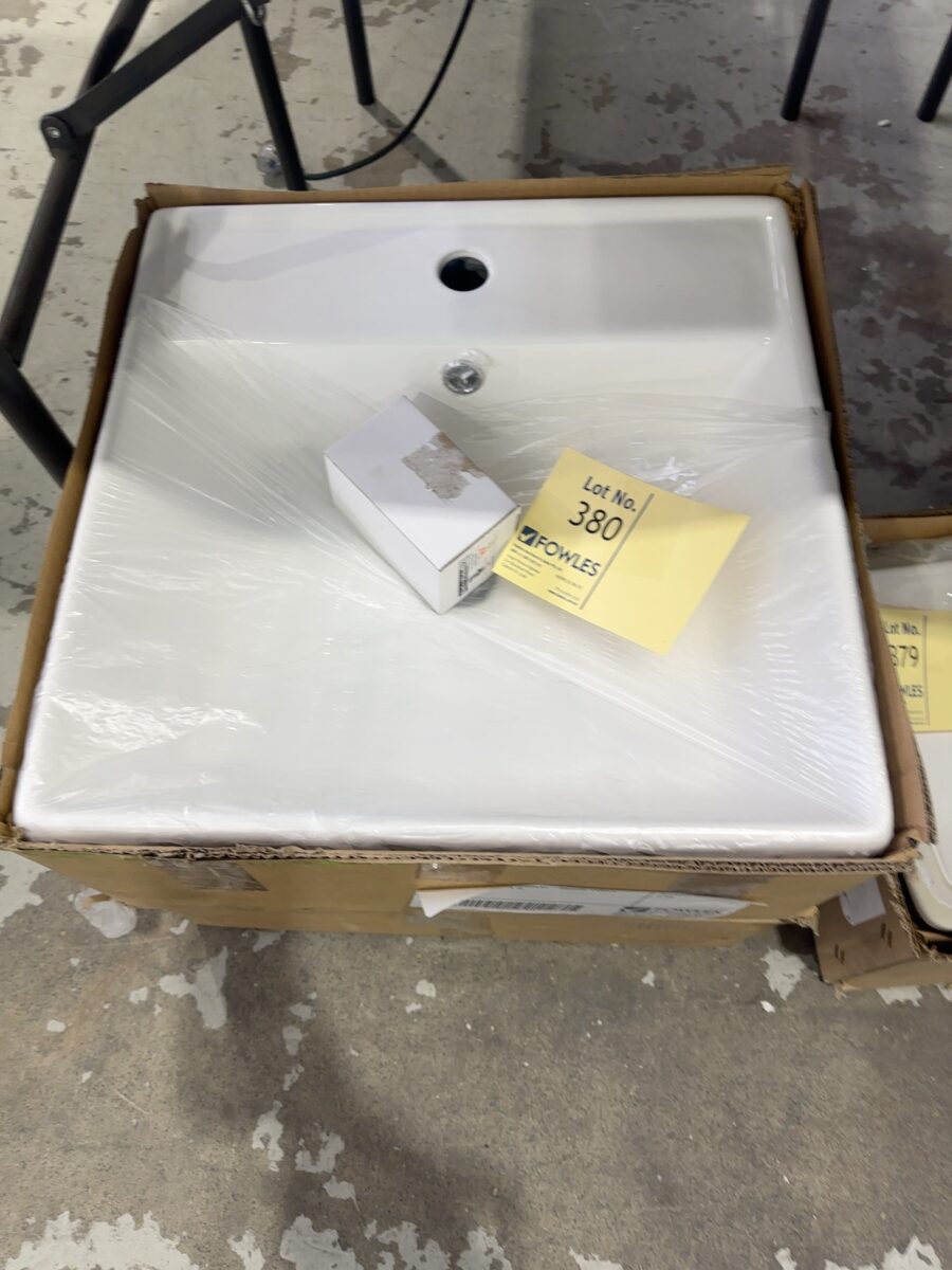 EX SHOWROOM DISPLAY -SQUARE VANITY BOWL SOLD AS IS