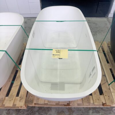 EX SHOWROOM DISPLAY, FIENZA MARISSA 1700MM SOLID STONE BATH, **CHIPPED END** RRP00, SOLD AS IS NO WARRANTY