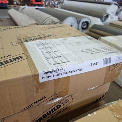 PALLET OF HOLGER 5 TIER SHELF GOLDEN TEAK, 671561 QTY 26 ESPRESSO